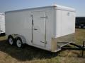 WHITE 7X16 TA FLAT -NOSE CARGO TRAILER 2024