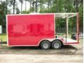 Red 18ft Concession Trailer with Porch