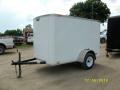 8FT WHITE FLAT FRONT CARGO