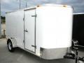 12ft White  Enclosed  Cargo White with Rear Ramp