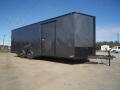 Covered Wagon Trailers 8.5x24  7ft Charcoal Bk out Spread axles ramp door Enclosed Cargo