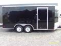 16ft black v-nose enclosed cargo trailer