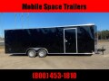  Covered Wagon Trailer 8.5x24 7k Black Carhauler w/ ramp door Enclosed Cargo