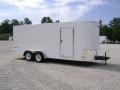WHITE 18FT ENCLOSED CARGO TRAILER WITH ROUNDED V  
