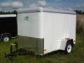 8 ft- White - Flat Front - Enclosed Trailer