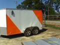 Two-Tone 12ft V-nose Motorcycle Trailer