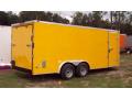 Yellow 18ft Long Enclosed  auto hauler