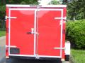 12ft single axle red cargo double door trailer