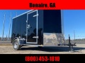 6X10 Black Single Axle w/ Ramp Door Enclosed Cargo Trailer