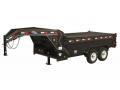 14FT BLACK GOOSENECK DUMP TRAILER