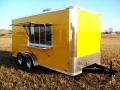 16FT Concession Trailer Yellow Tandem Axle