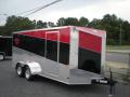 14FT T.A. CARGO TRAILER BLACK/RED/CHROME