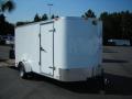 WHITE 12FT CARGO TRAILER WITH V-NOSE FRONT