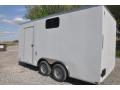 White Flat Front 16ft Concession Trailer with A/C