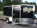 12ft Motorcycle Trailer Black with Diamond Plating