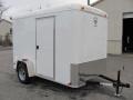 8FT WHITE S.A.  FLAT NOSE CARGO TRAILER