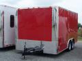 16FT RED FLAT FRONT ENCLOSED TRAILER