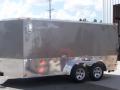 14ft T.A.  SILVER CARGO TRAILER WITH WRAP AROUND DIAMOND PLATING
