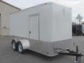 WHITE 12FT T.A. FLAT NOSE CARGO TRAILER