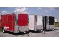 RED 12FT S.A. FLAT NOSE CARGO TRAILER