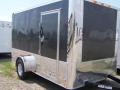 12FT S.A. BLACK ENCLOSED FLAT FRONT CARGO TRAILER