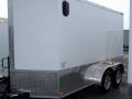 WHITE V-NOSE 12ft T.A. MOTORCYCLE TRAILER