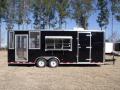 24FT BBQ TRAILER W/BLACK AND WHITE CHECKERED FLOOR
