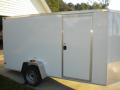 12ft White V Nose Enclosed Trailer with Ramp