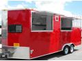 20FT BUMPER PULL RED CONCESSION TRAILER
