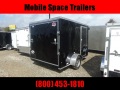2 bike motorcycle trailer 7x10 ramp door  White Enclosed Cargo