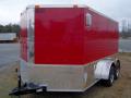 7x12 enclosed cargo trailer red 7X14 INSIDE