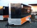 BLACK AND ORANGE 12ft S.A. MOTORCYCLE TRAILER