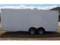20ft enclosed car trailer - White Flat Front