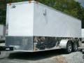 7x16 white enclosed cargo motorcycle trailer