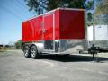 7x12 RED enclosed cargo motorccyle trailer  v-nose