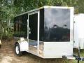 6x12 black enclosed cargo motorccyle trailer