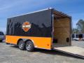 16 enclosed cargo motorcycle Car hauler trailer   Black