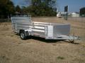 7712 single axle aluma utility trailer w sides