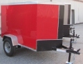 8ft Red Cargo Trailer with Black Trim 