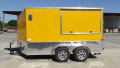 12FT YELLOW ENCLOSED WITH 2-3500LB AXLES