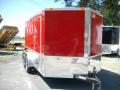 7x14 RED enclosed cargo motorcycle trailer