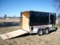 6x 12 black v-nose motorcycle trailer cargo