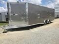SILVER 24FT V-NOSE CAR HAULER WITH 16 O.C. WALLS AND FLOORS