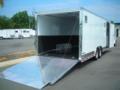 24ft Enclosed Car White Flat Front