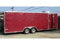 24ft Red Enclosed Race Car Trailer