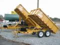  6 x 10 deckover dump trailer 7k GVWR cat yellow