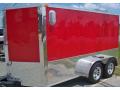 Enclosed  12ft Red TA Motorcycle Trailer