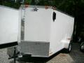 6x12 sa white enclosed utility cargo trailer barn doors