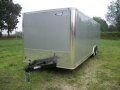 24ft Silver Flat Front Enclosed Car Trailer