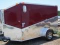 6x10 red enclosed cargo motorcycle trailer slant